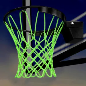 Glow Basketball Net, 1Pcs Outdoor Upgrade Nightlight Luminous Basketball Net Replacement All Weather Anti Whip Portable Nylon Glow in The Dark Basketball Accessories