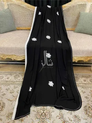 Graceful Rosy Spray Elegance Shawl