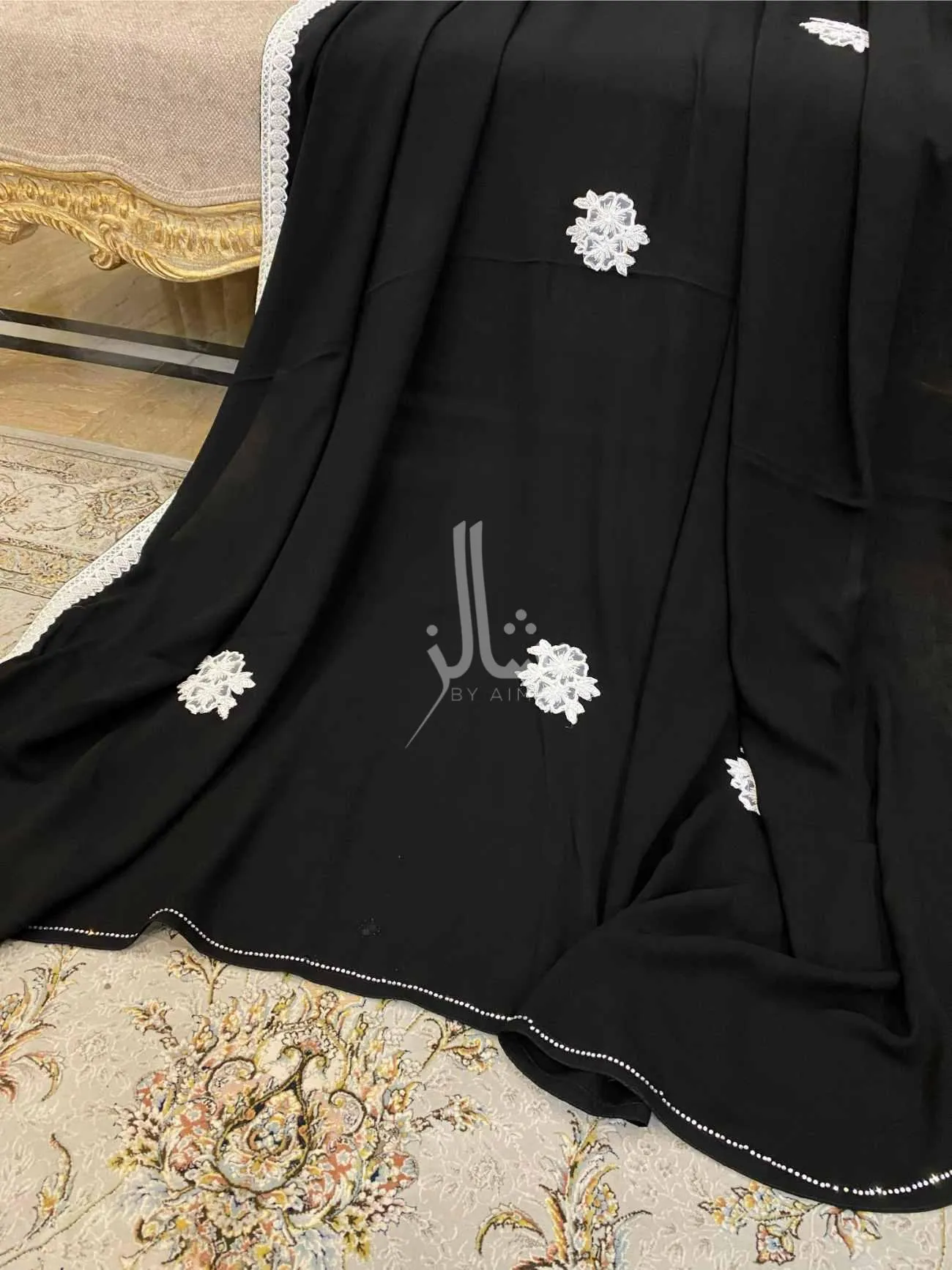 Graceful Rosy Spray Elegance Shawl