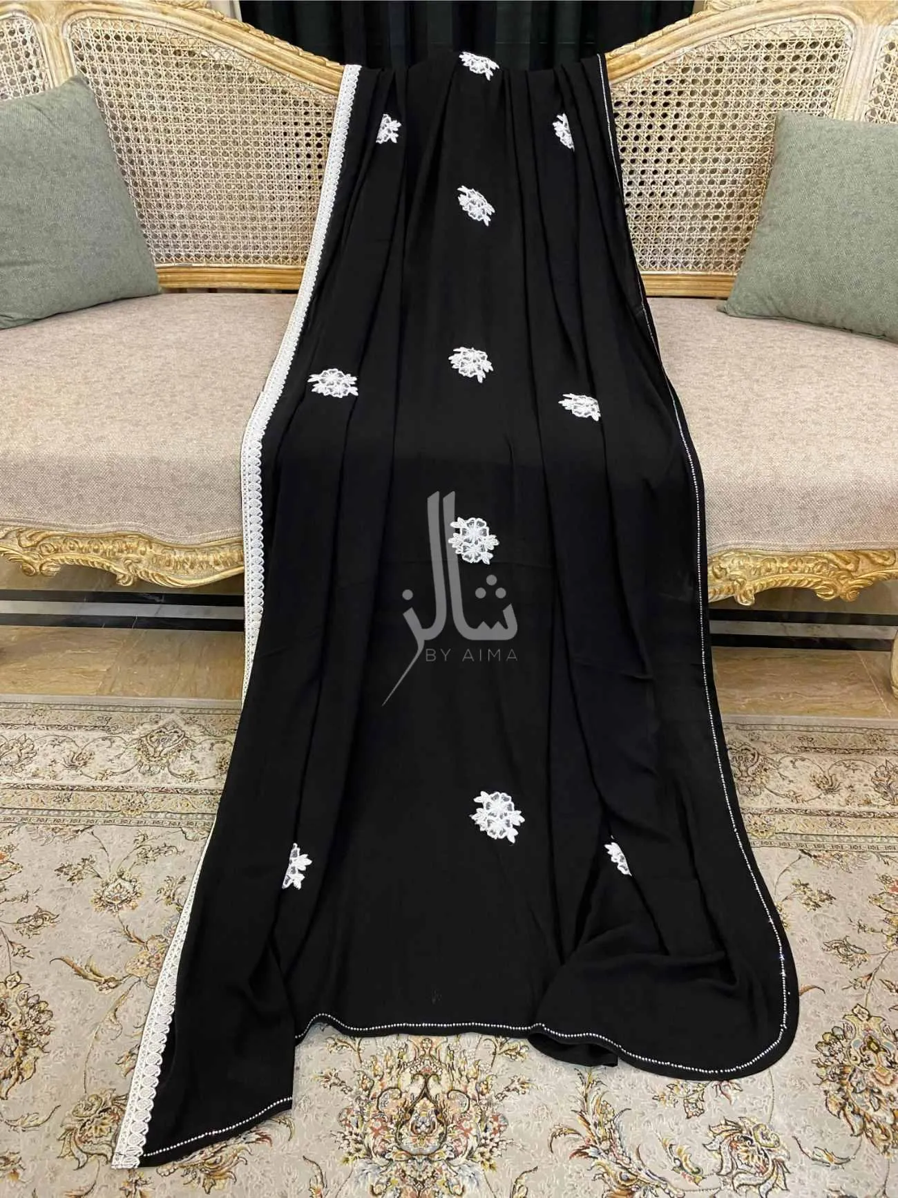 Graceful Rosy Spray Elegance Shawl