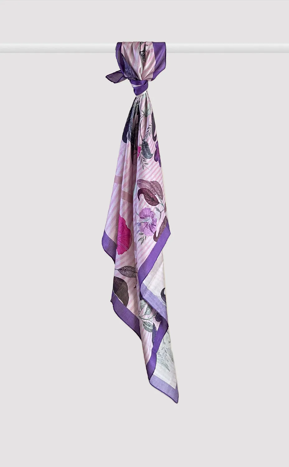 Grape - Floral Silk Scarf