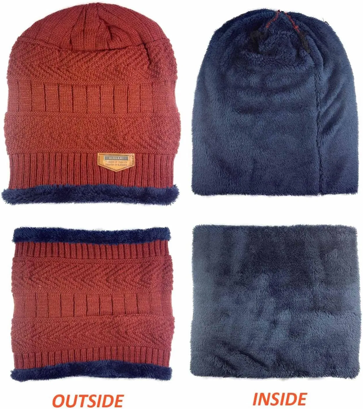 HINDAWI Womens Slouchy Beanie Winter Hat Knit Warm Snow Ski Skull Outdoor Cap