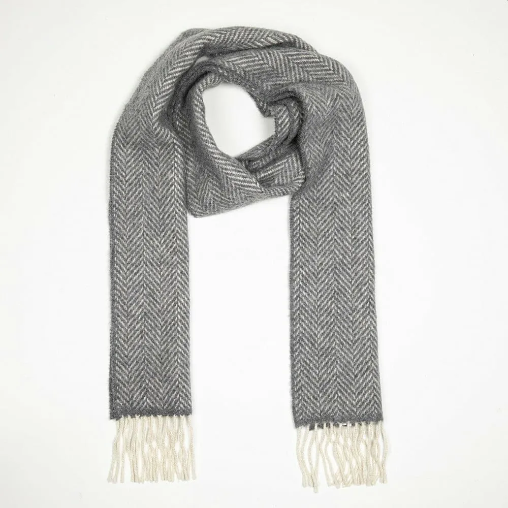 J HANLY <BR>
Luxury Herringbone Merino & Cashmere Scarf <BR>