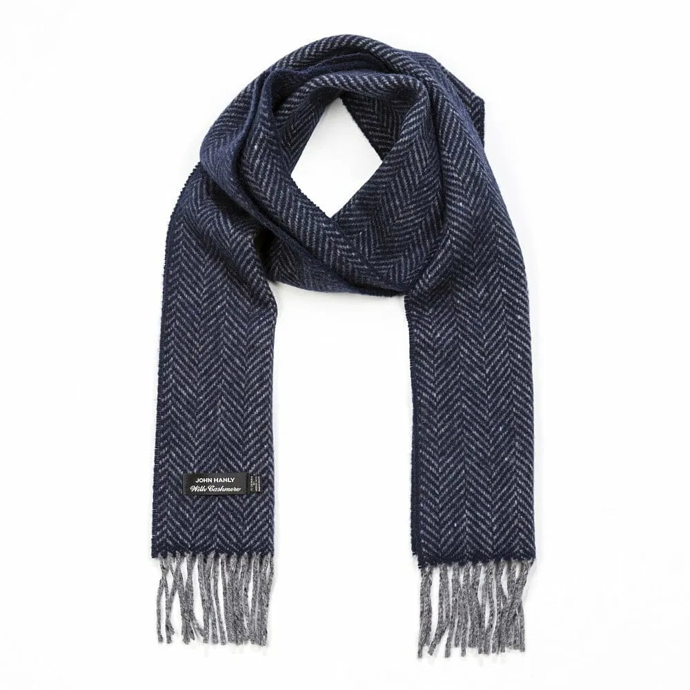 J HANLY <BR>
Luxury Herringbone Merino & Cashmere Scarf <BR>