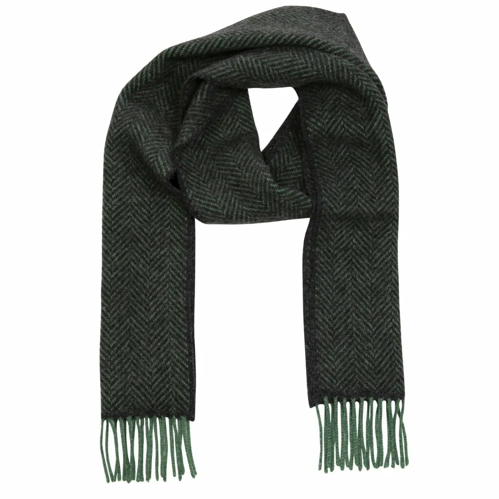 J HANLY <BR>
Luxury Herringbone Merino & Cashmere Scarf <BR>