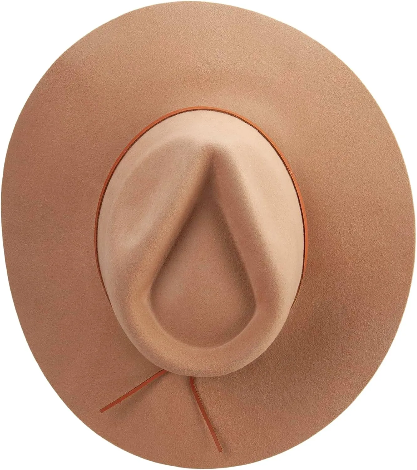 Jeanne Simmons Women's Real Leather Trim Tie Fedora Hat