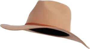Jeanne Simmons Women's Real Leather Trim Tie Fedora Hat