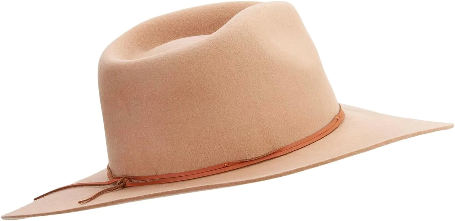 Jeanne Simmons Women's Real Leather Trim Tie Fedora Hat