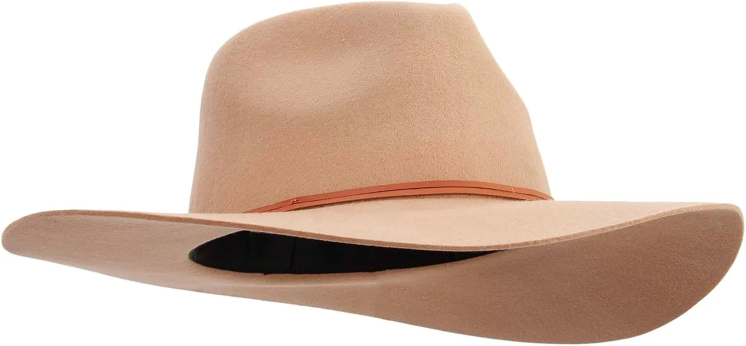 Jeanne Simmons Women's Real Leather Trim Tie Fedora Hat