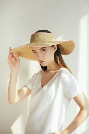 Jordan Classic raffia wide brim crownless hat