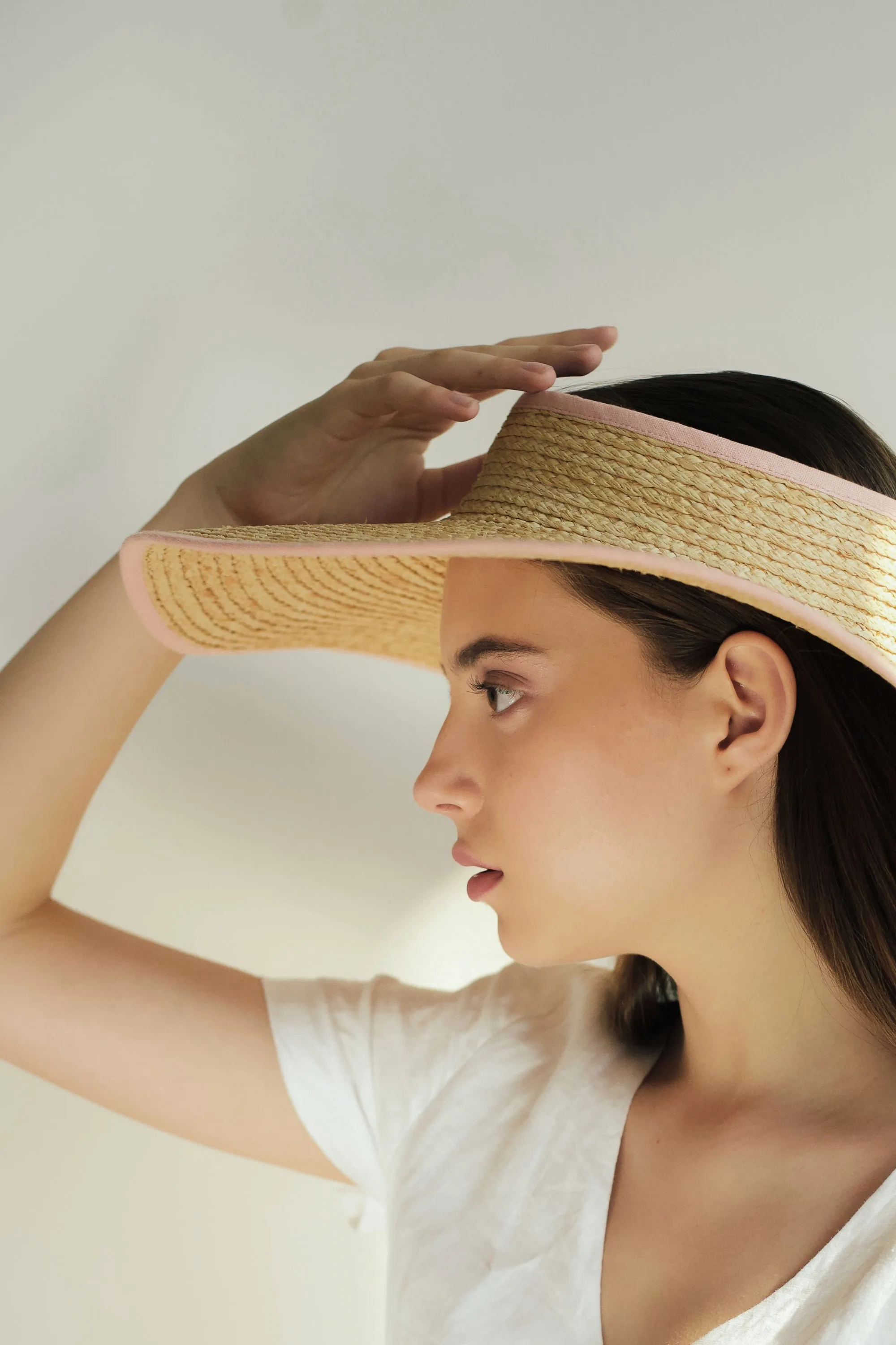 Jordan Classic raffia wide brim crownless hat