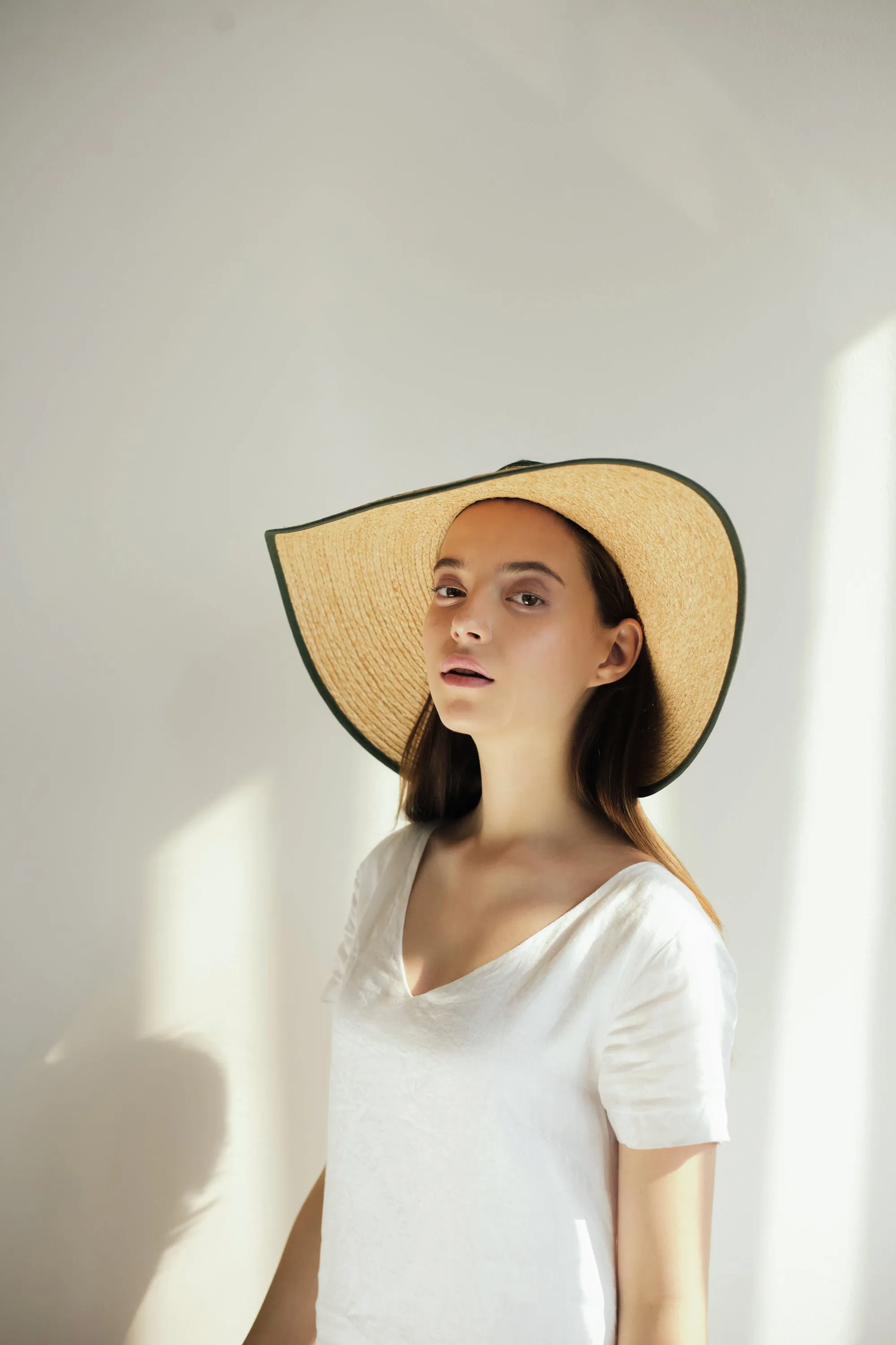 Jordan Classic raffia wide brim crownless hat