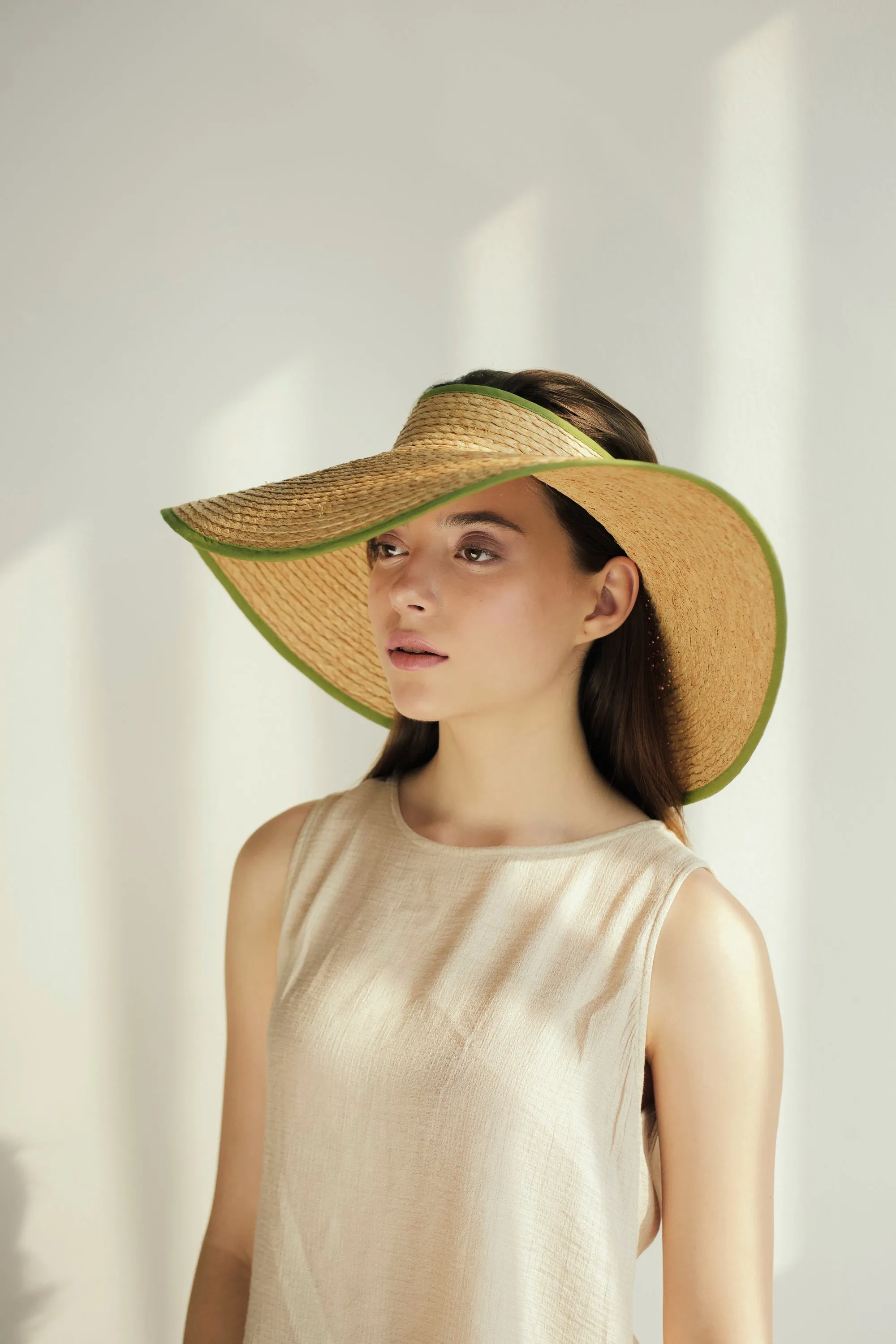 Jordan Classic raffia wide brim crownless hat