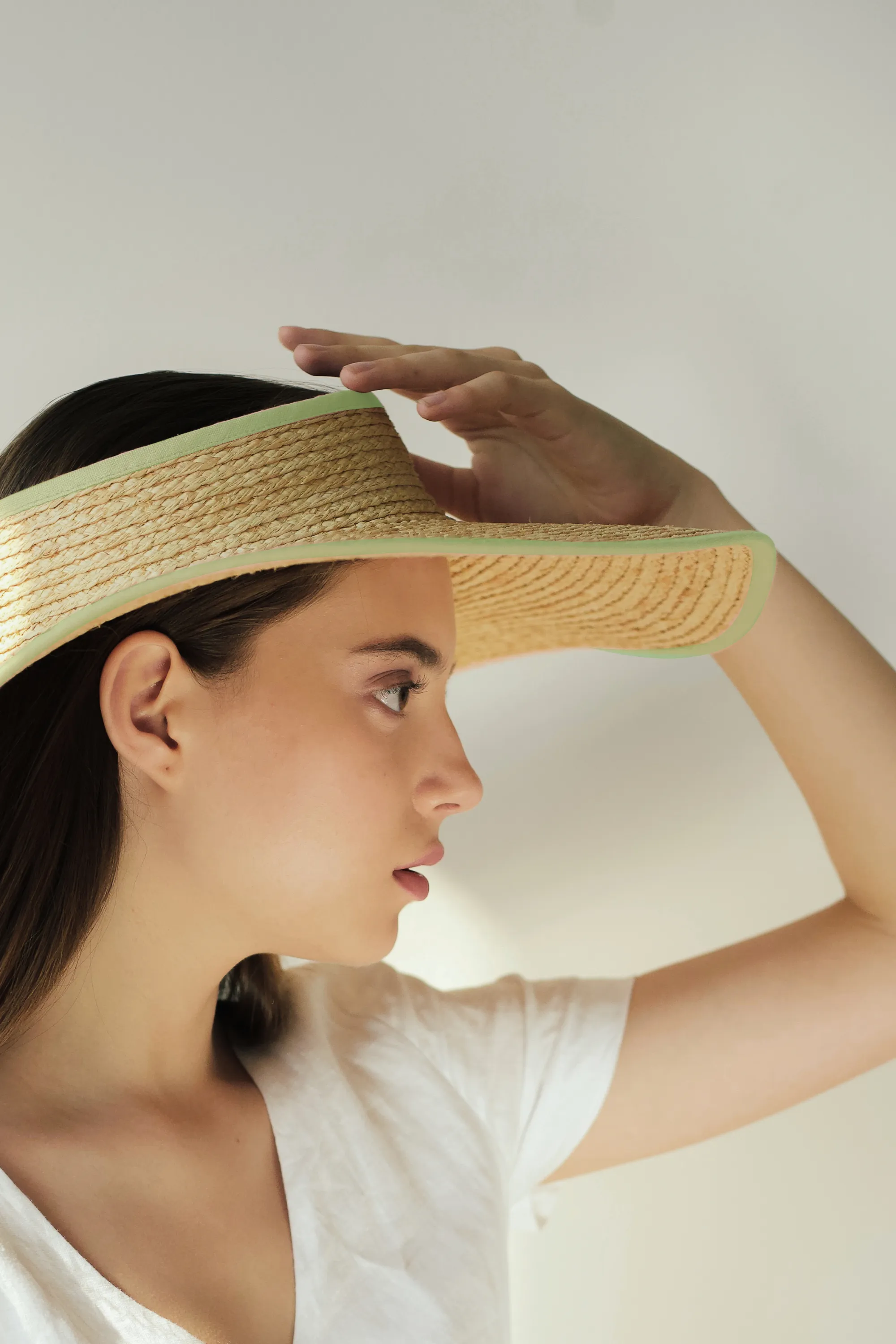 Jordan Classic raffia wide brim crownless hat