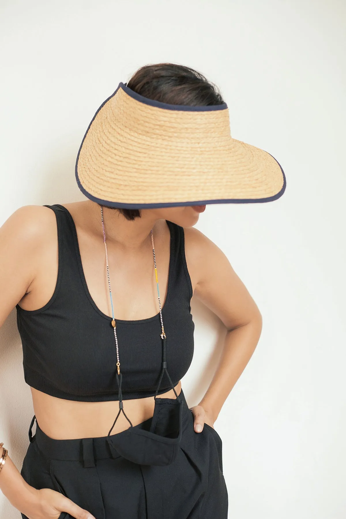 Jordan Classic raffia wide brim crownless hat
