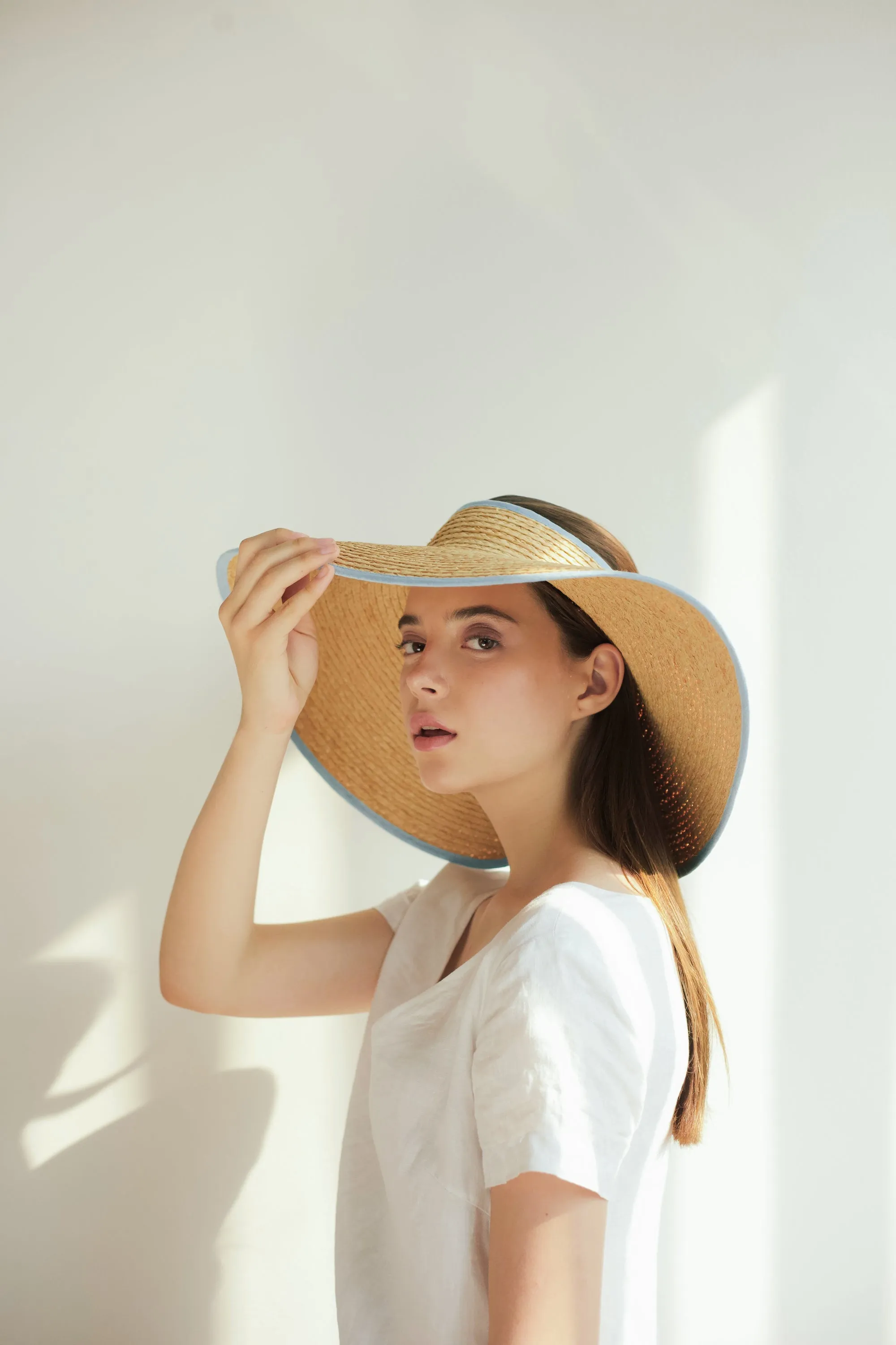 Jordan Classic raffia wide brim crownless hat