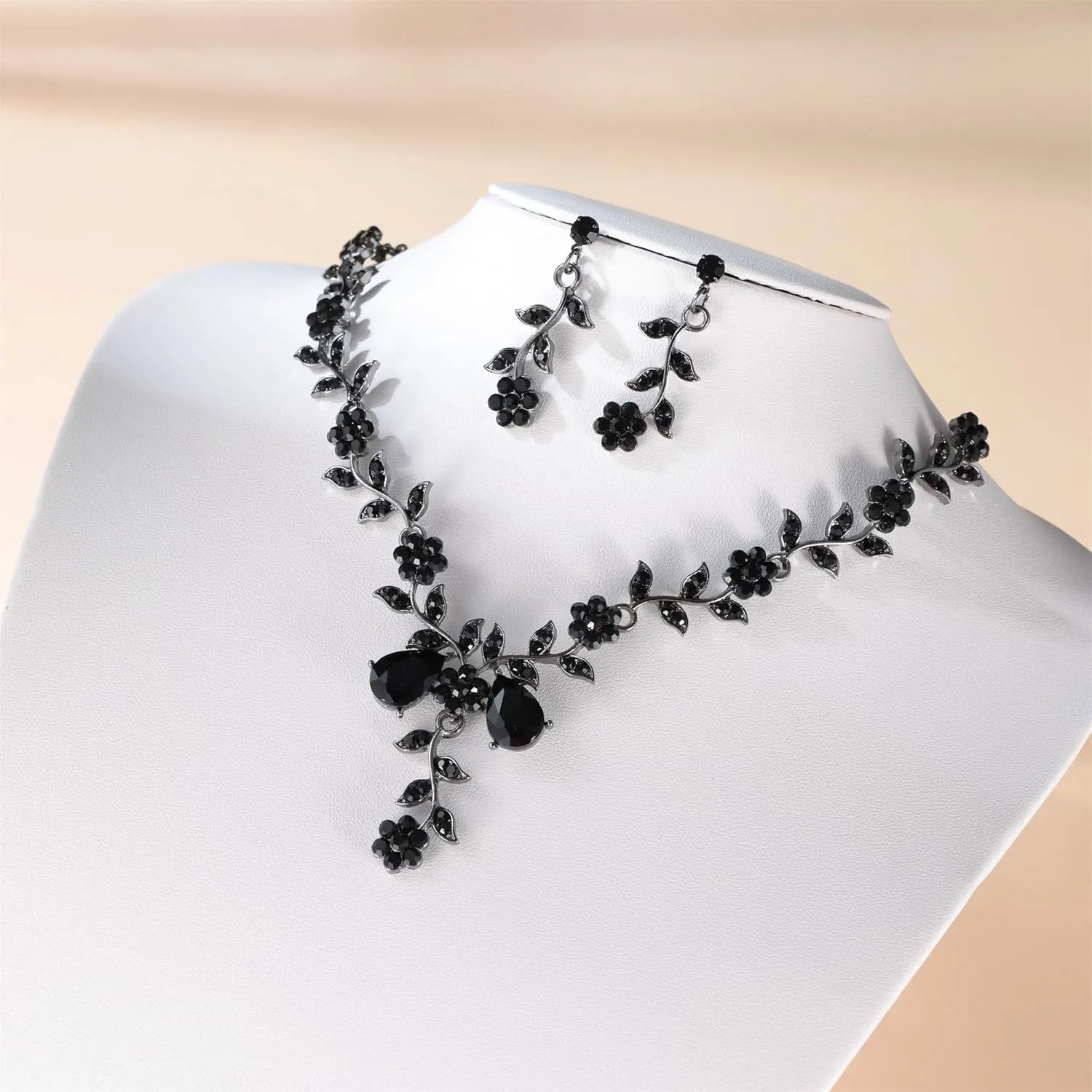 Kamirola Tiaras and Crowns for Women,Tiaras Earrings Necklace, Crystal Bridal Jewelry Set (TR48)