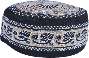 Kufi Men's Unisex Skull Cap Women's Designer Solid Hat with Hand Embroidery Kufi Caps Knitted Beanie Summer Headwear