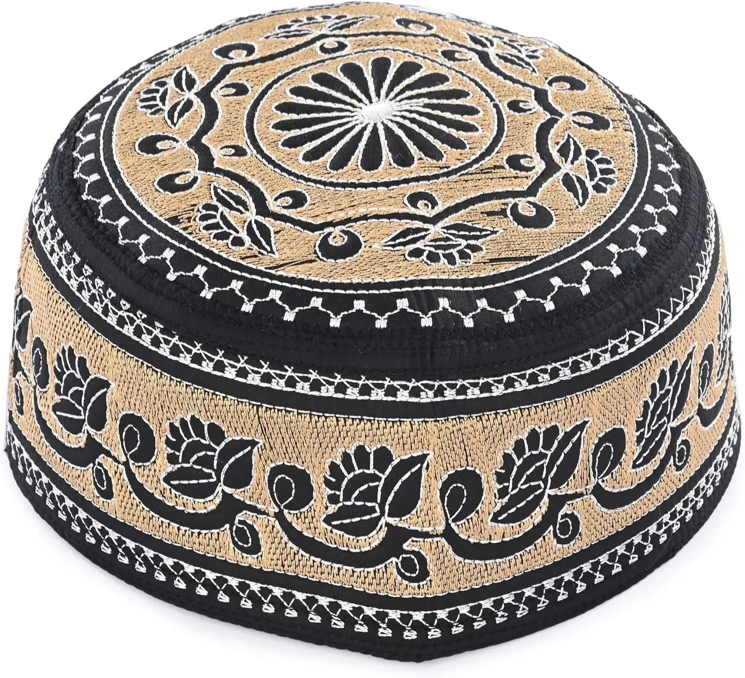 Kufi Men's Unisex Skull Cap Women's Designer Solid Hat with Hand Embroidery Kufi Caps Knitted Beanie Summer Headwear