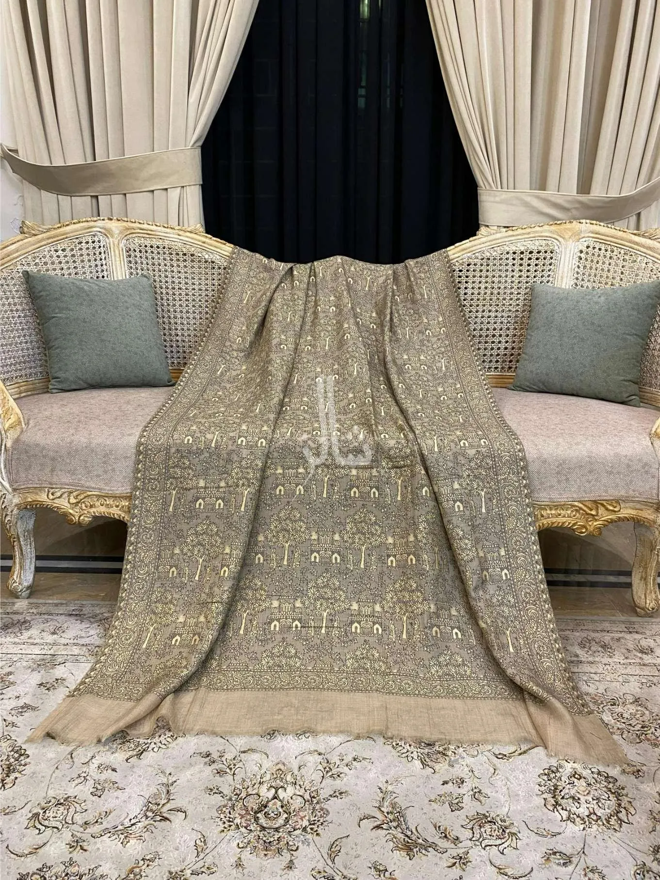 Kundan Weaved Kaani Jaal - Shawl