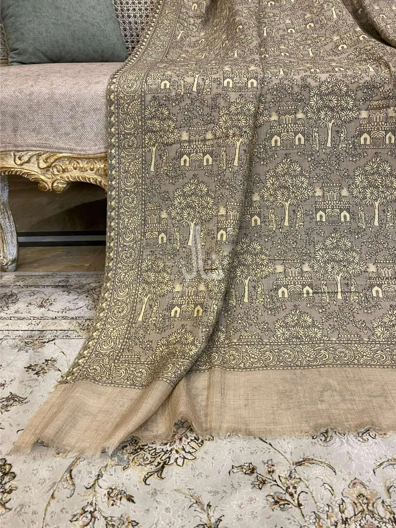 Kundan Weaved Kaani Jaal - Shawl