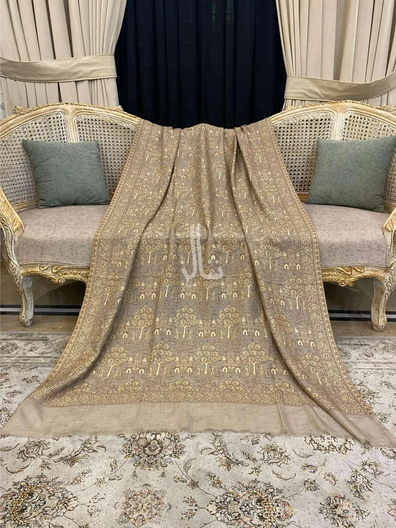 Kundan Weaved Kaani Jaal - Shawl