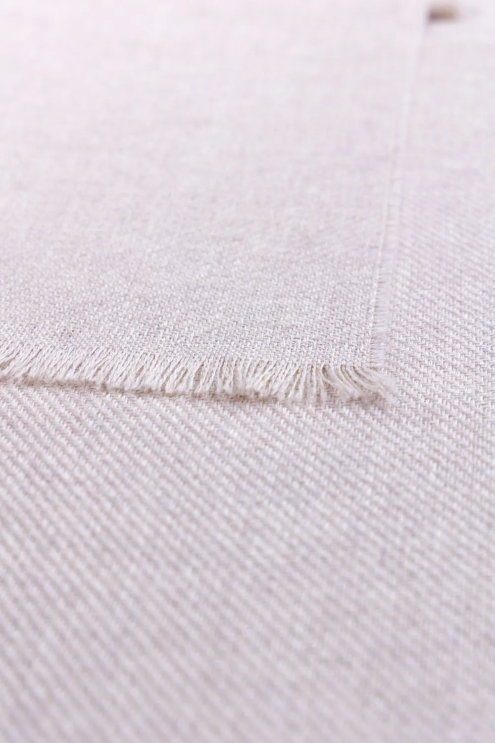Lightweight Wool Shawl in Oatmeal Brown