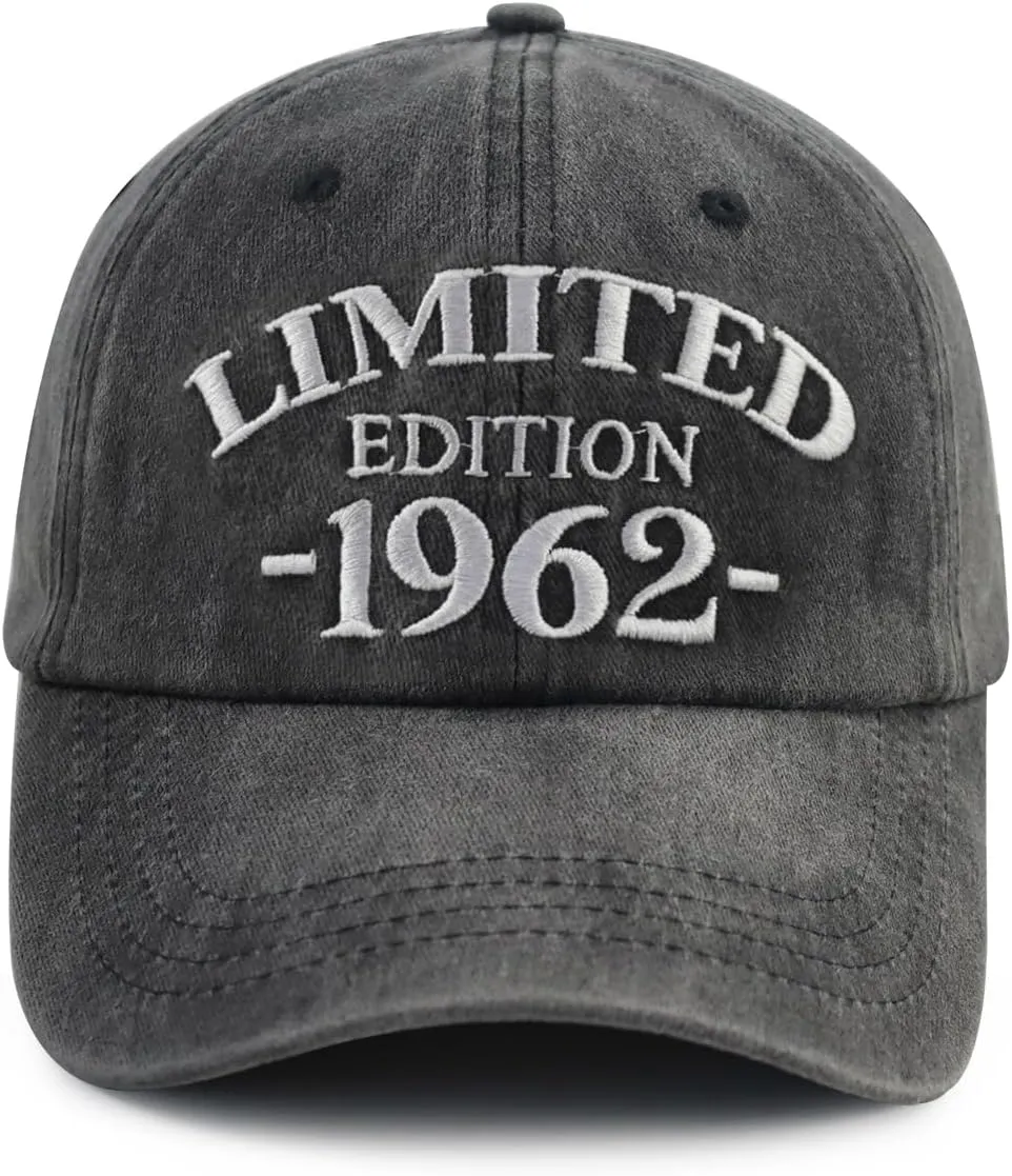 Limited Edition 1960 1961 1962 1963 1964 1965 1966 1967 1968 1969 Hat for Men Women, Adjustable Cotton Baseball Cap