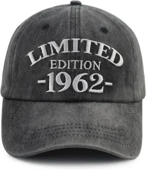Limited Edition 1960 1961 1962 1963 1964 1965 1966 1967 1968 1969 Hat for Men Women, Adjustable Cotton Baseball Cap