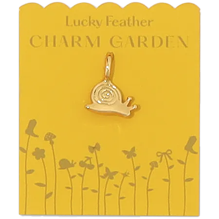 Lucky Feather - Charm Garden - Snail Charm - Gold