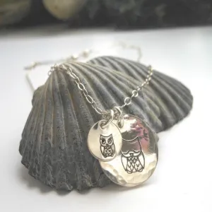 Mama Owl and Baby Owls Necklace, Custom Mother's Necklace, Gift for Mom