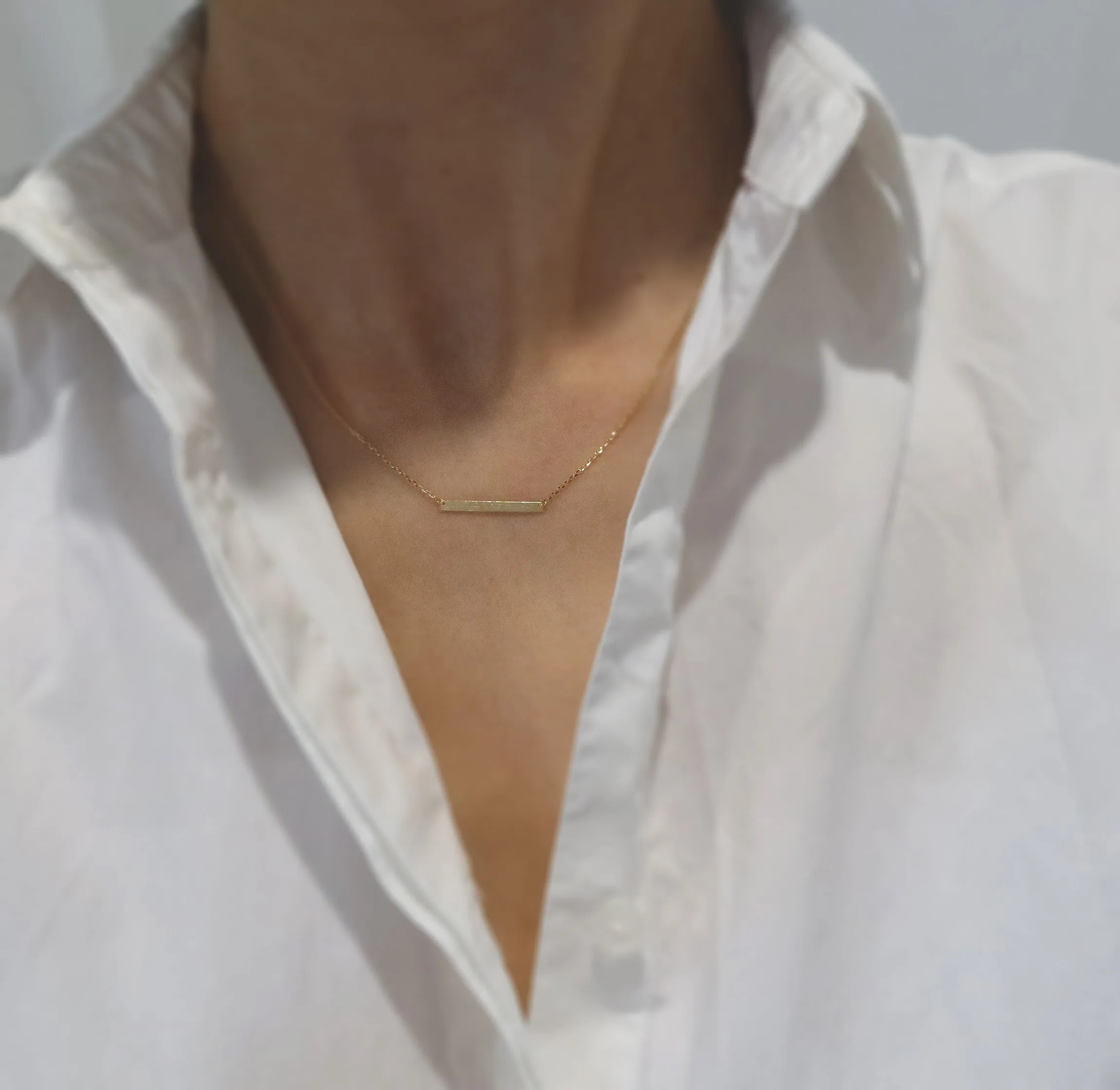Matt Bar Necklace