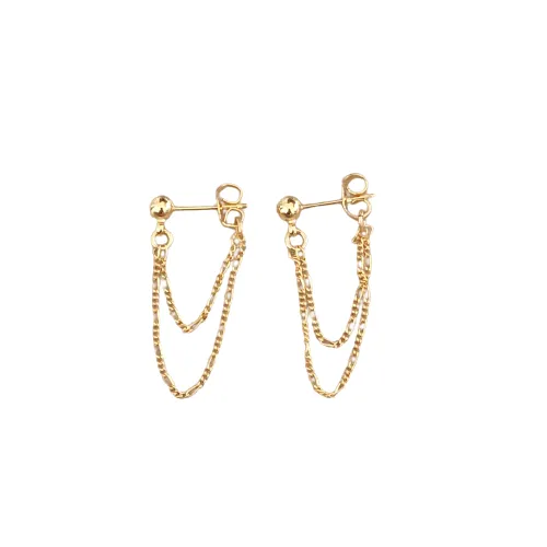 Minimalist Gold Chain Earrings