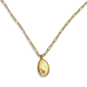 Minimalist Pebble Double Chain Necklace