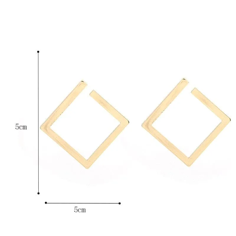 Minimalist Square 3D Earrings