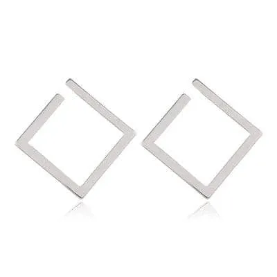 Minimalist Square 3D Earrings