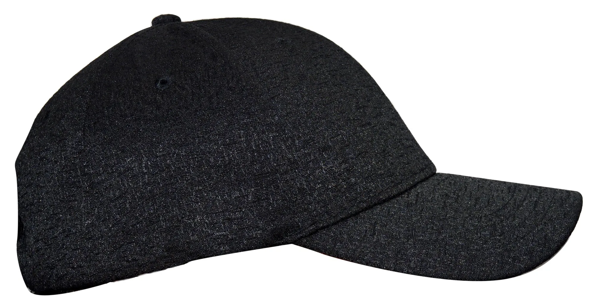 OCTAVE Unisex Baseball Cap Hat - Tuck Strap Embossed Design 3 Metal Eyelets - Black