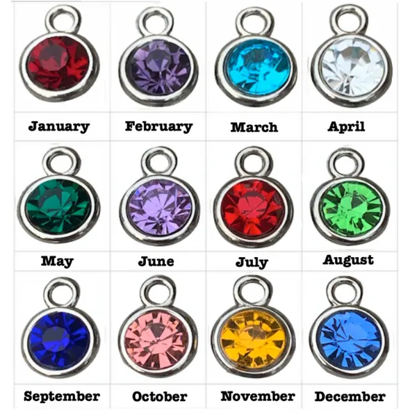 Personalized Cheer Necklace with Birthstone Charm