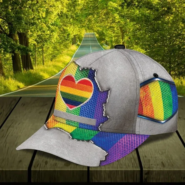 Personalized LGBT All Over Printing Baseball Cap Hat Together We Rise, Lesbian Gift, Pride Cap