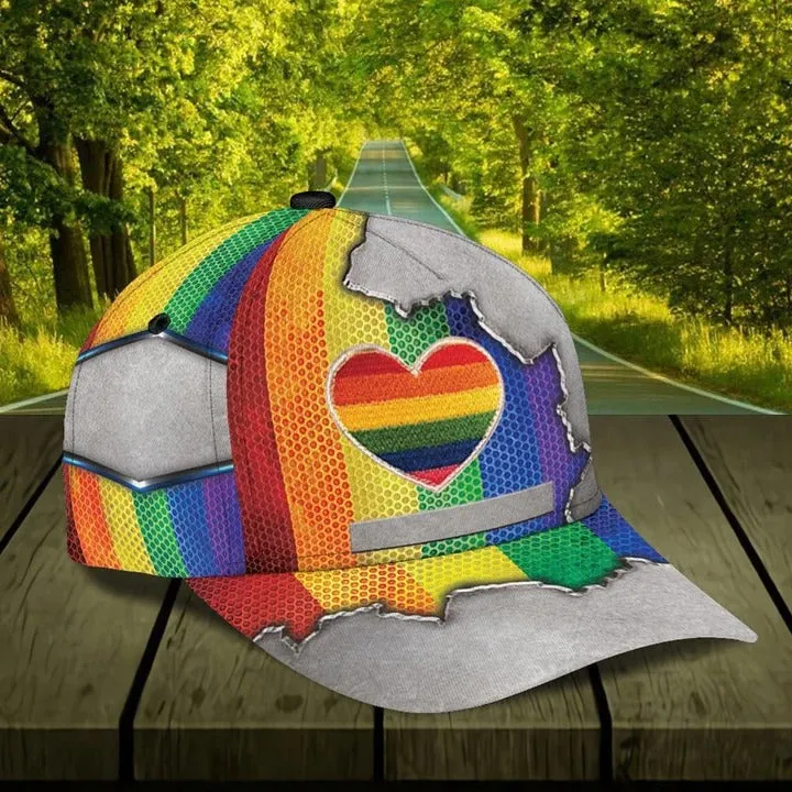 Personalized LGBT All Over Printing Baseball Cap Hat Together We Rise, Lesbian Gift, Pride Cap