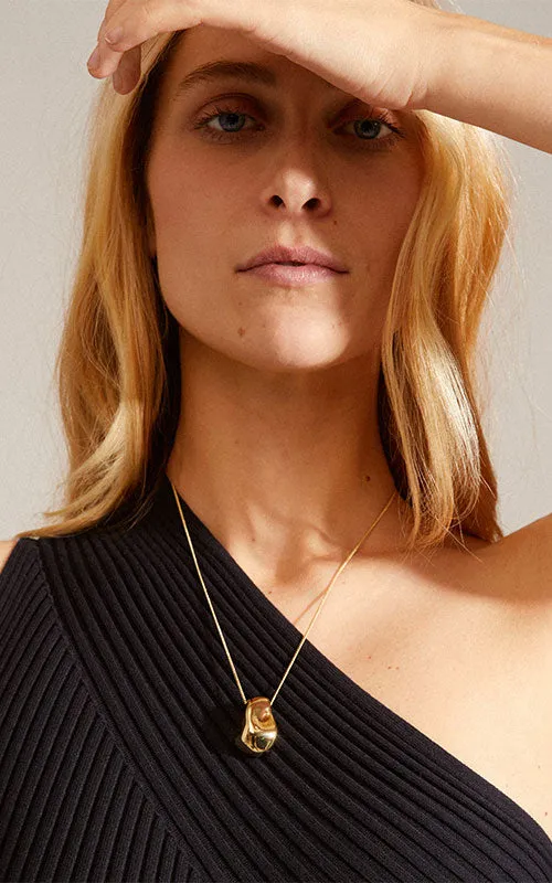 Pilgrim CHANTAL recycled pendant necklace, gold