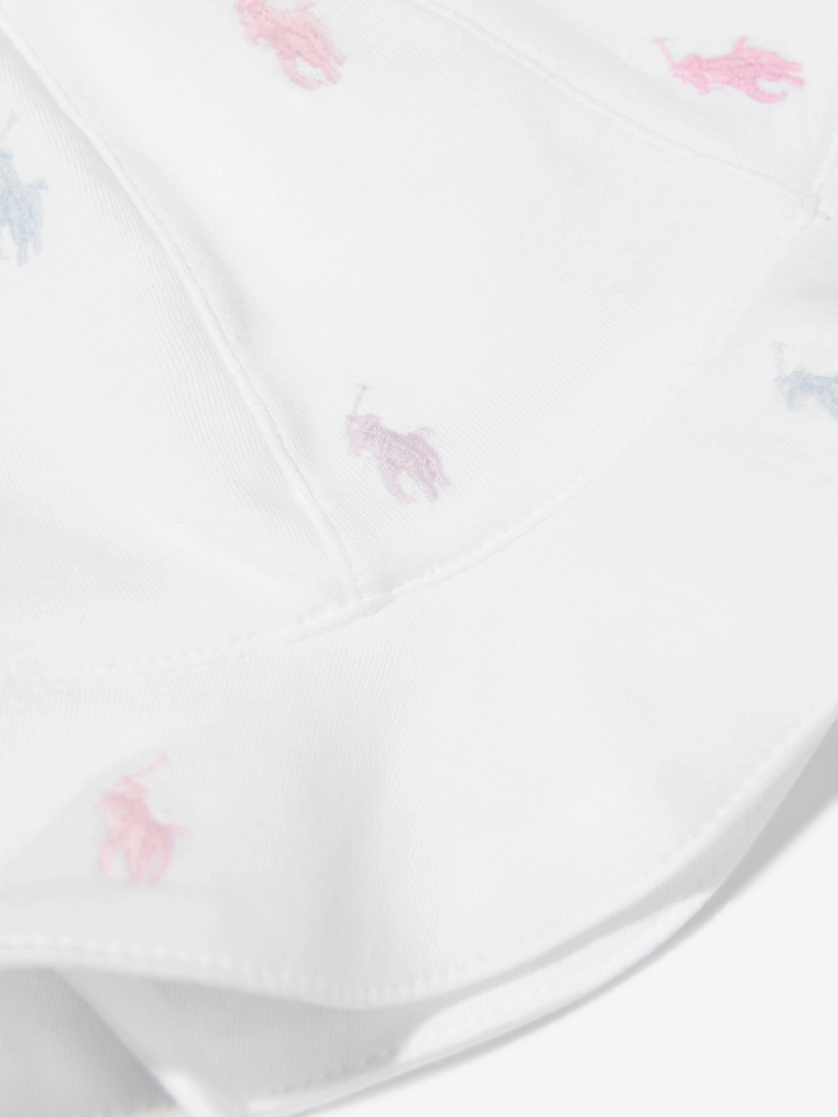 Ralph Lauren Baby Girls Logo Sun Hat in White