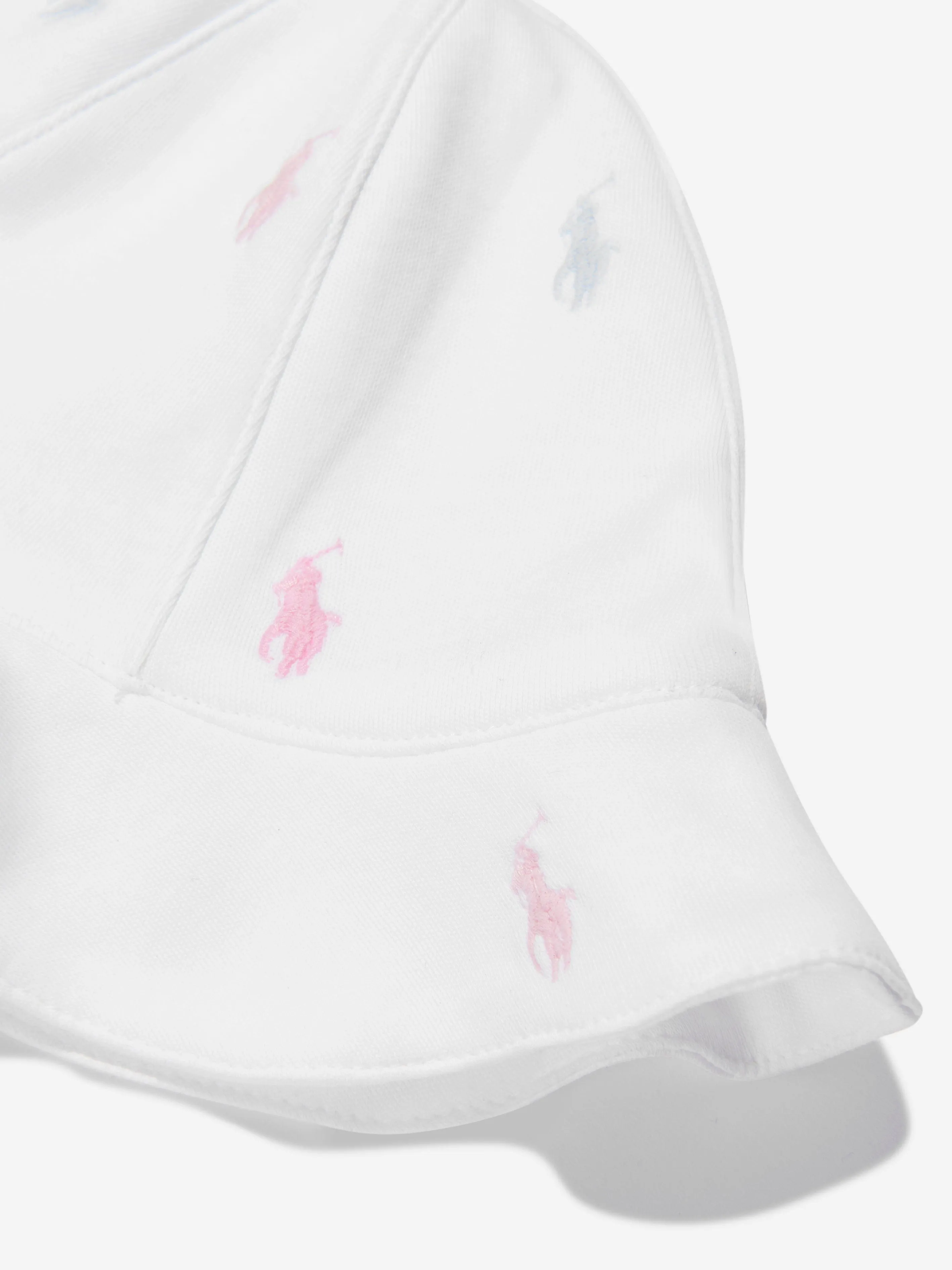Ralph Lauren Baby Girls Logo Sun Hat in White