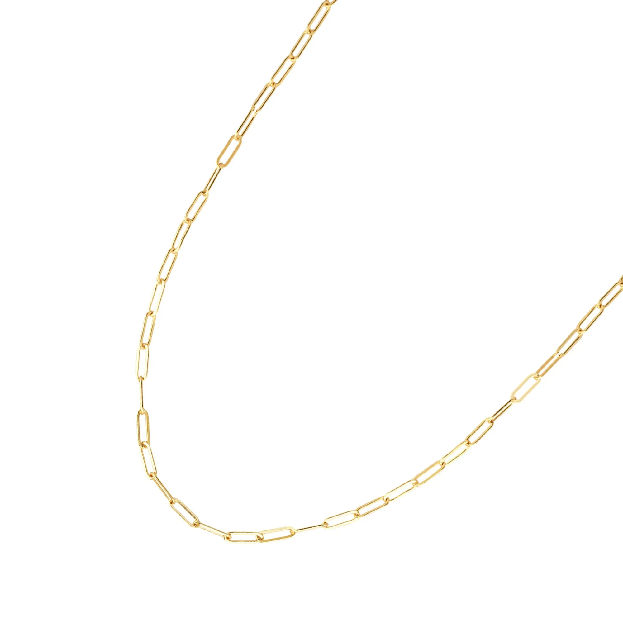 Real Gold Plated Z Plain Paper Clip Chain Necklace For Women By Accessorize London