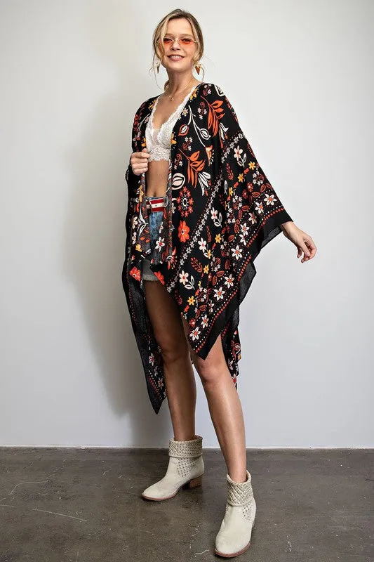 Scarlet Flowy kimono
