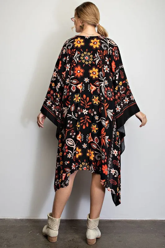 Scarlet Flowy kimono