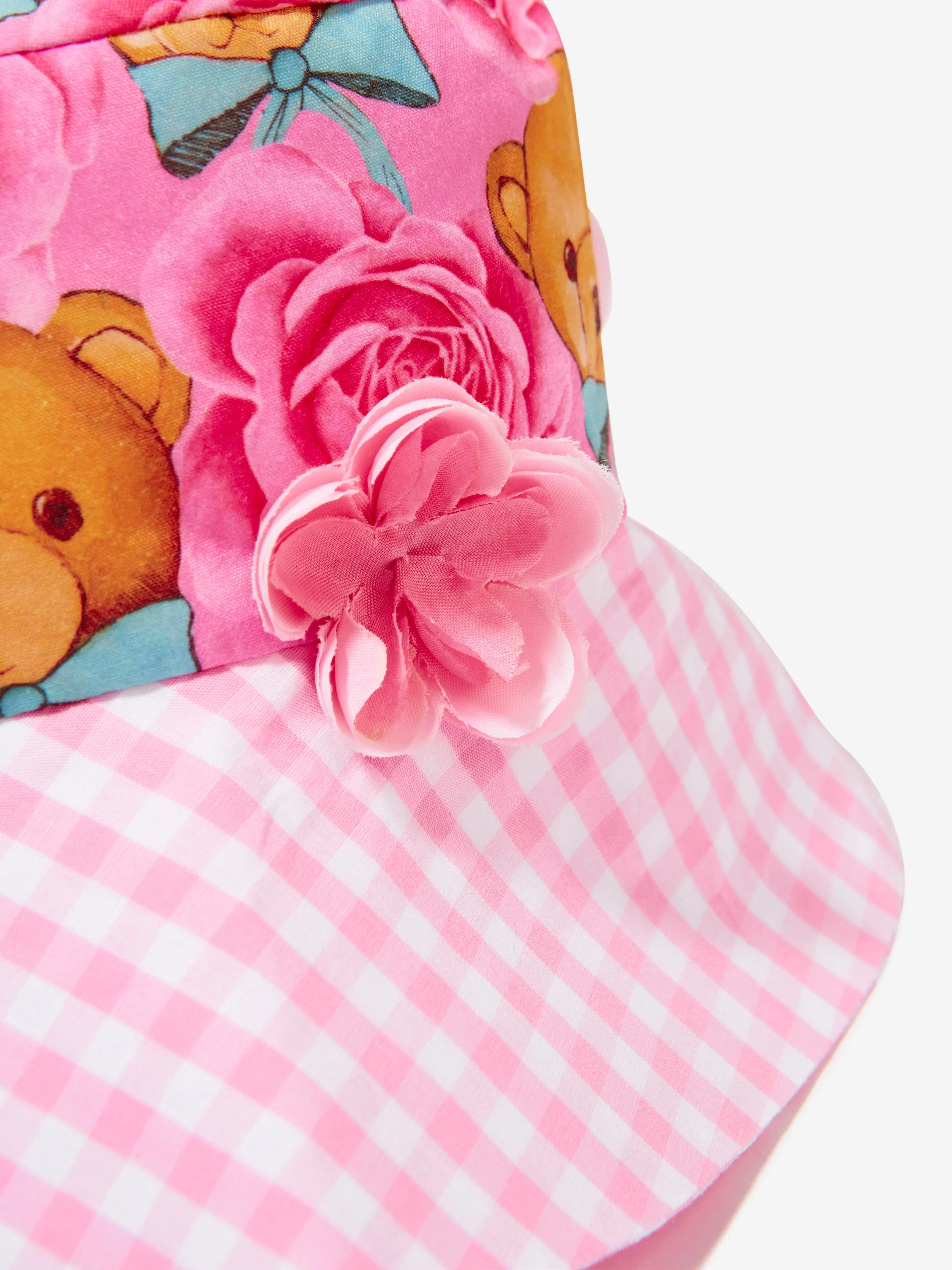 Selini Action Baby Girls Teddy And Rose Hat In Pink