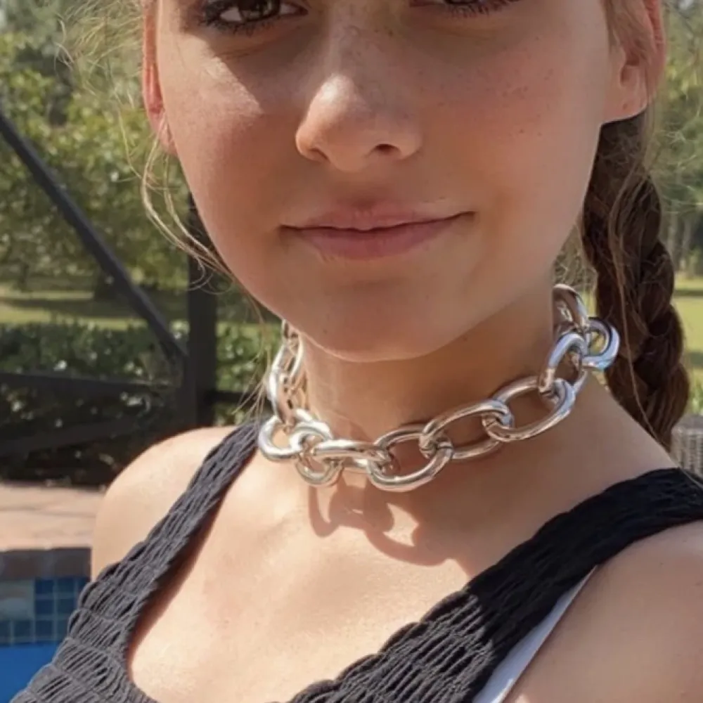 Silver Chunky Link Choker