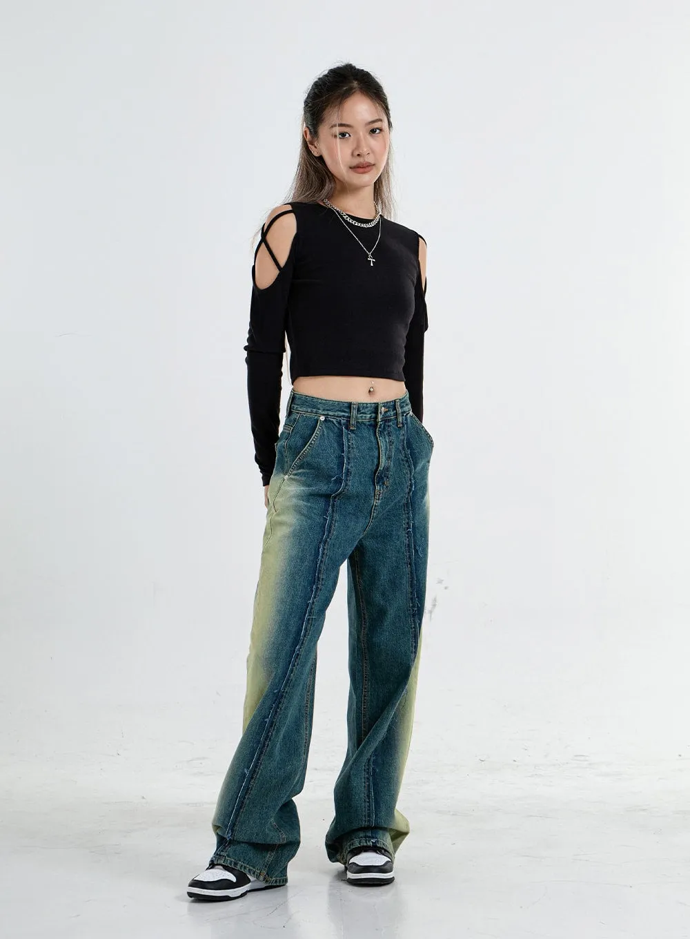 Simple Off Shoulder Crop Top CO04
