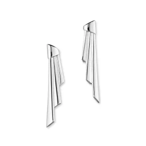 Simply Stylish Silver Long Stud Earrings, E276